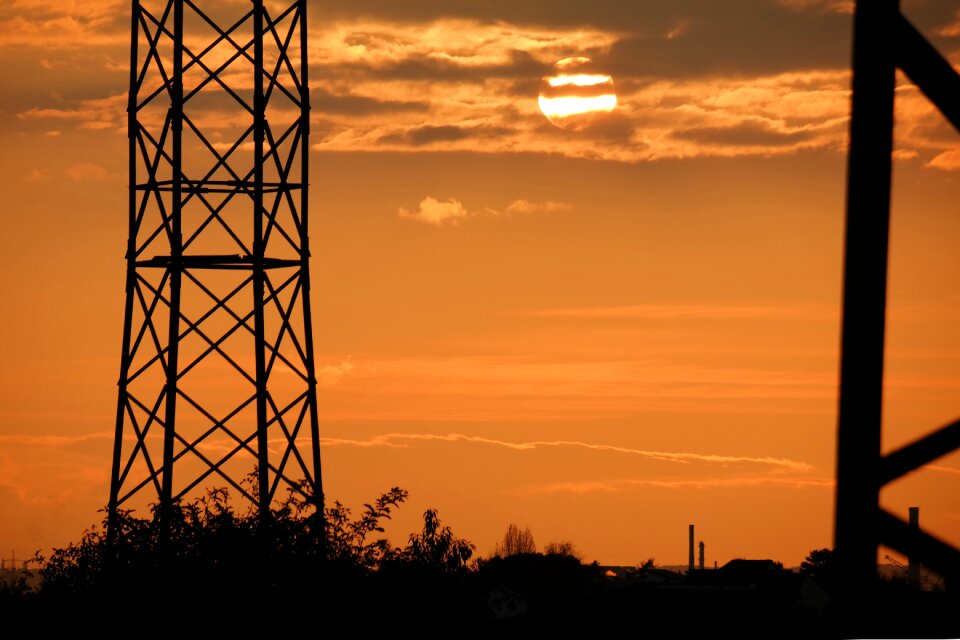 Steel high voltage pylon