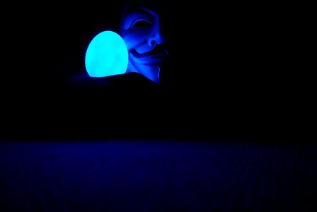 Blue masquerade carnival photo