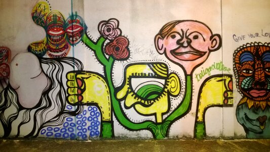 Urban intervention hand-drawn