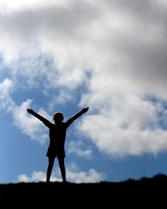 Happy human pray