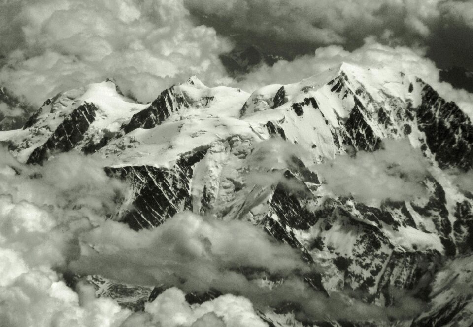 High mountains winter snow