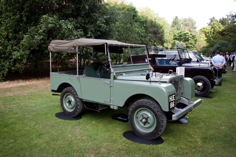 Vintage oldtimer green car