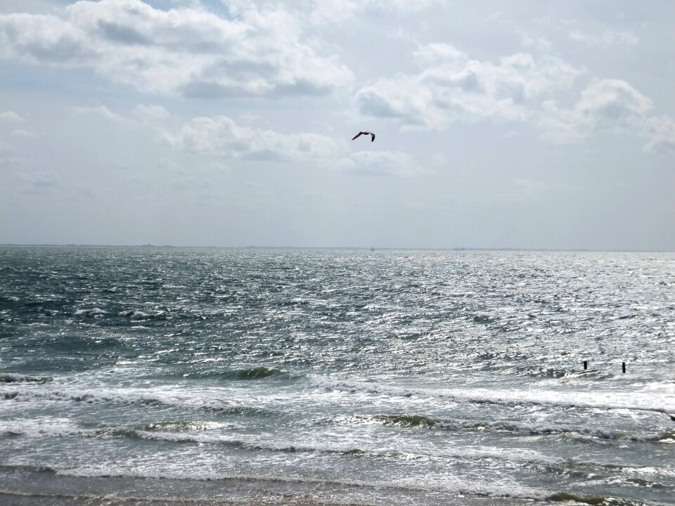 North sea beach sky photo