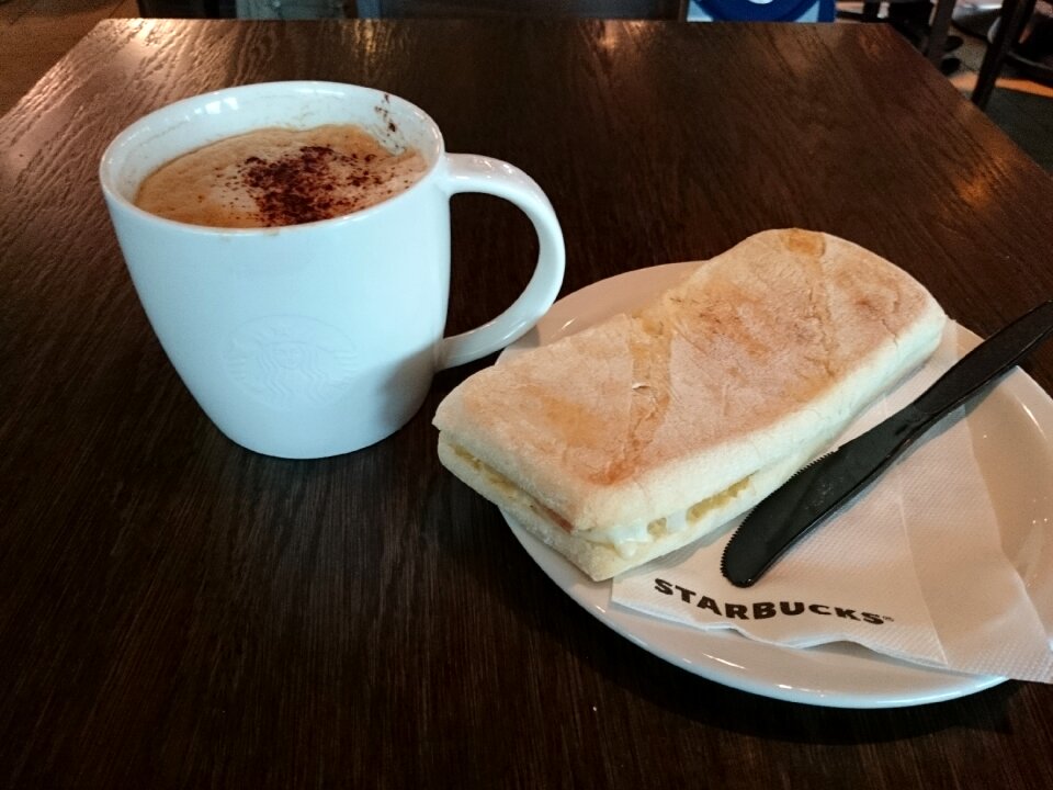 Starbucks coffee sandwich
