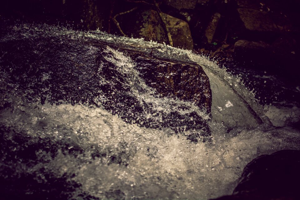 Waterfall rock nature