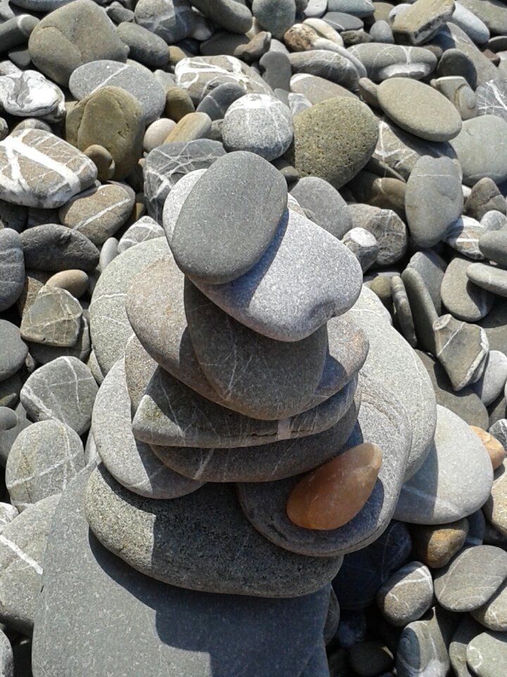 Sand gravel balance zen