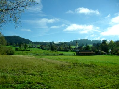 Steeple ruins meadow