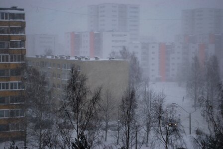 Snowstorm cold icy