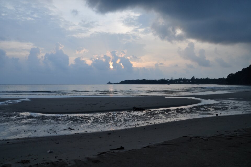 Beach sea coast low tide