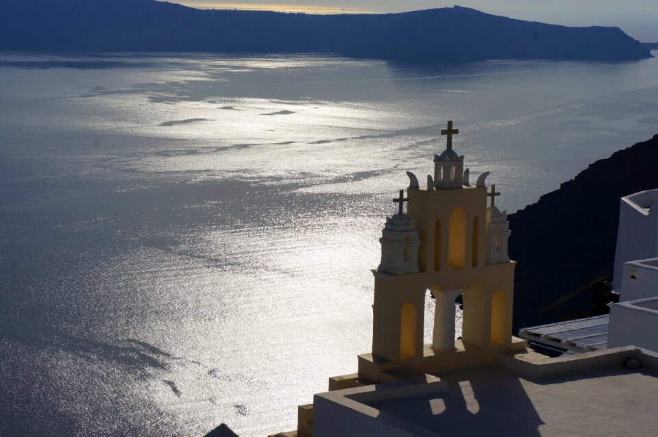 Village church sea