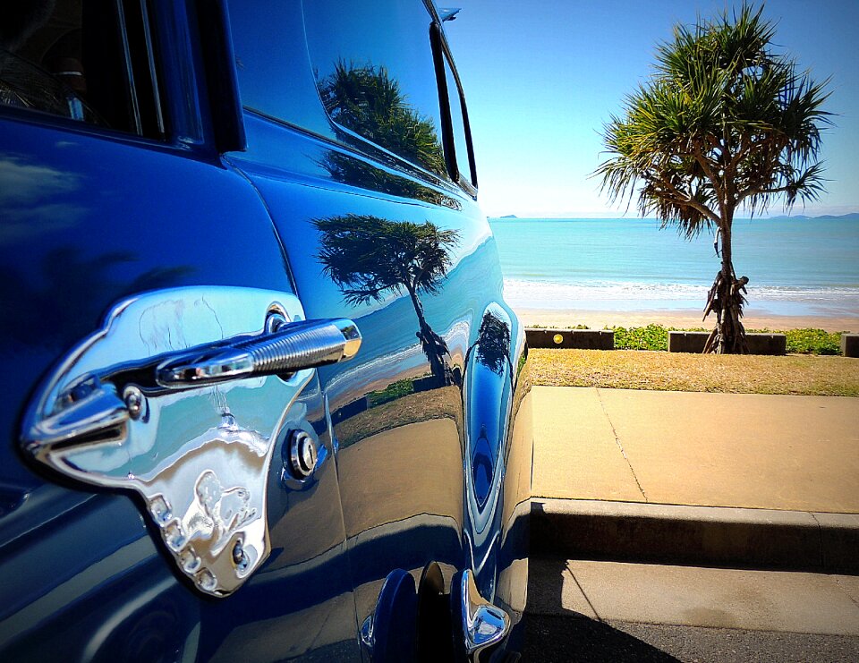 Automobile sea coastline