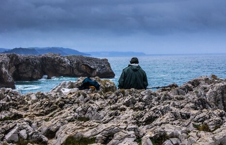 Stone sea water photo