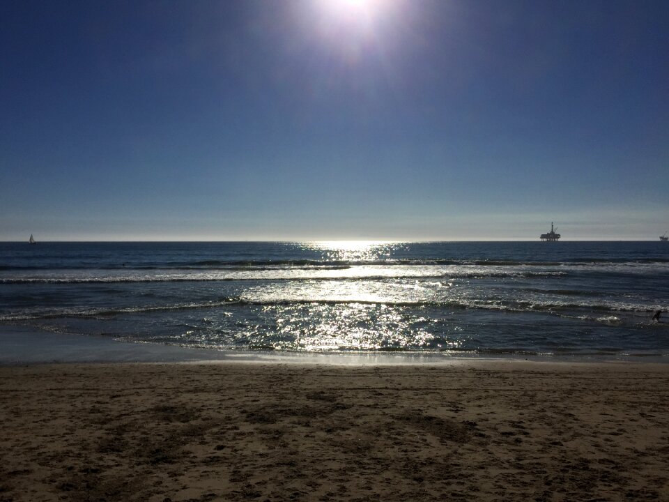 Ocean sun sail boat photo