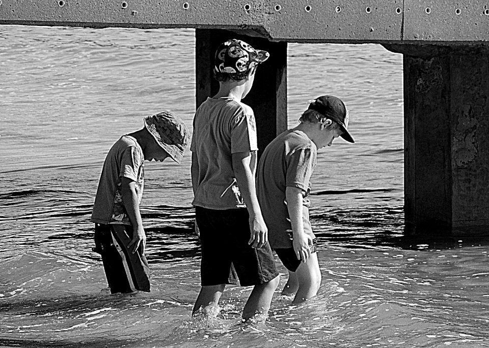 Beach coast wading