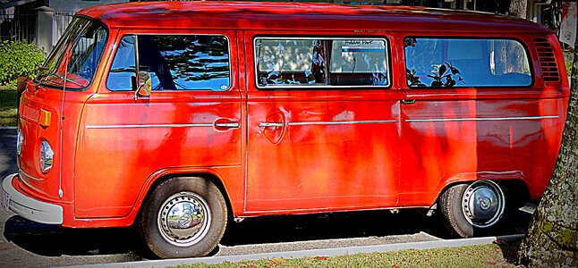 Orange automobile classic