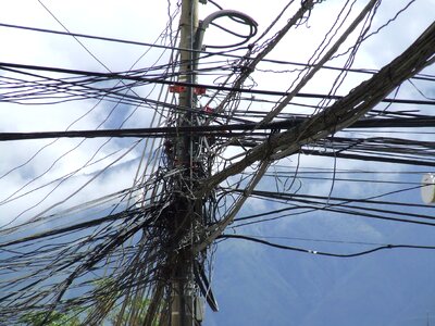 Electricity wiring cables photo