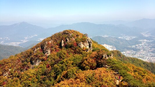 Climbing autumn travel