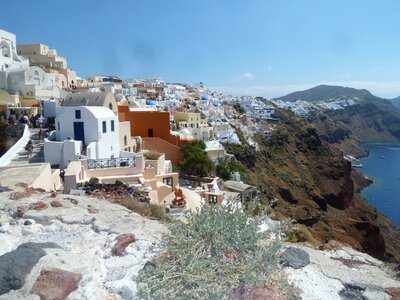 Santorini city greece photo