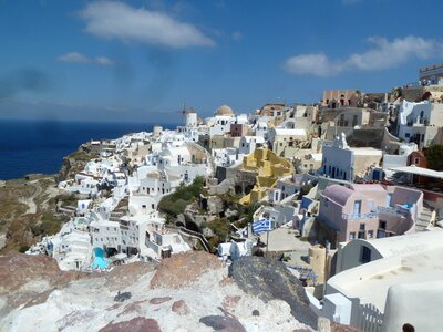 Santorini city greece photo