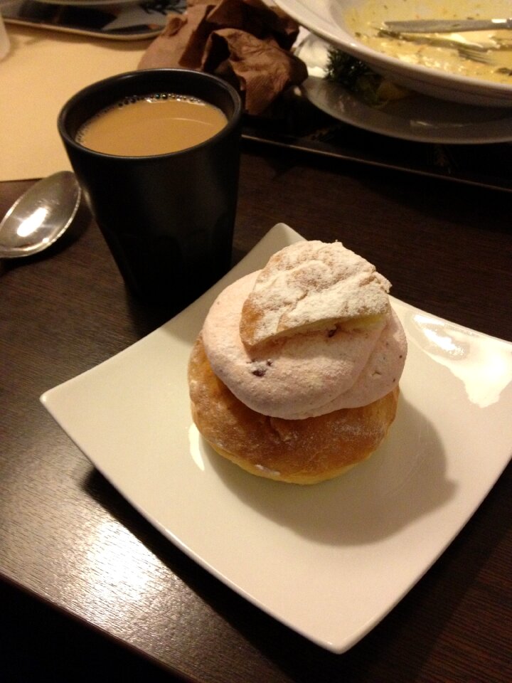 Coffee wheat roll coffee break