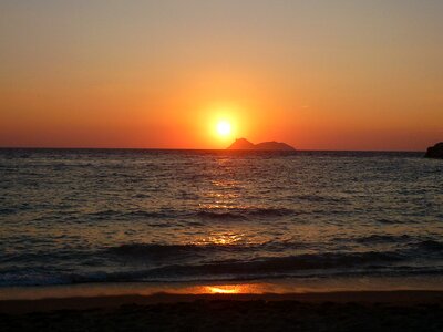 Agia galina crete sunset photo