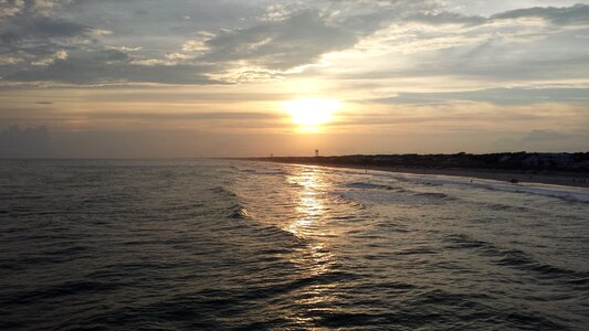 Ocean sunset north carolina photo