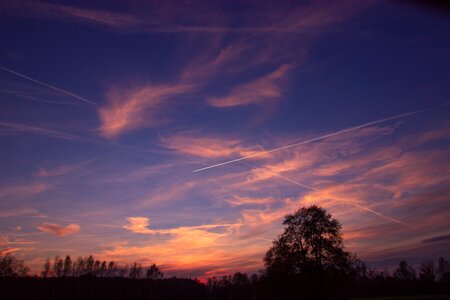Dusk clouds sunset photo