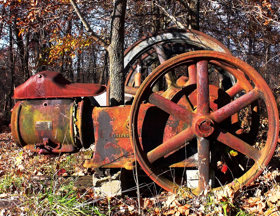 Metal old machinery