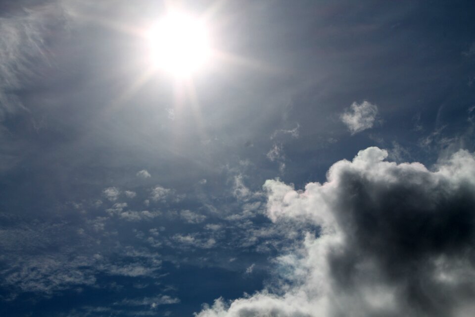 Blue nature sunburst