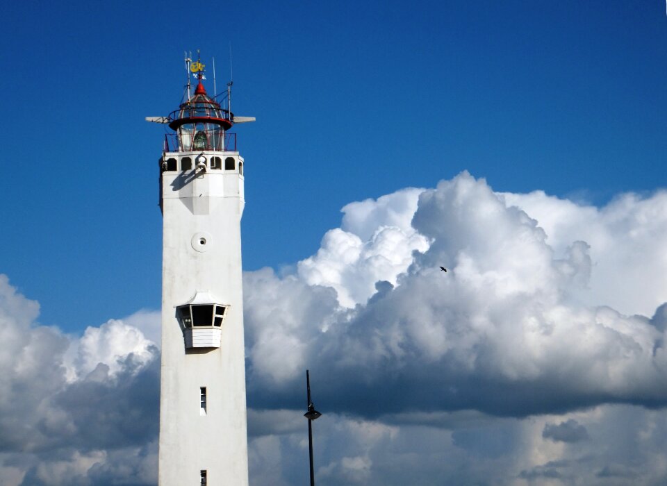 Blue white monument
