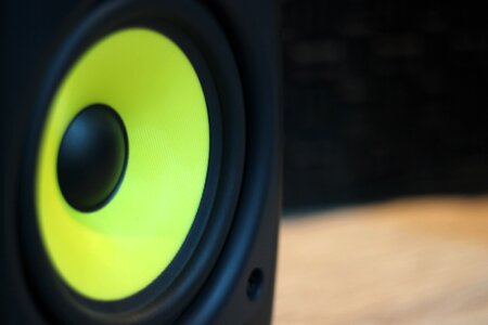 Music studio speaker photo