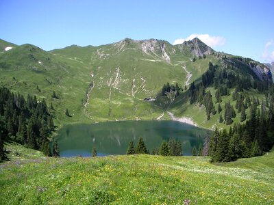 Alpine mountain lake lake