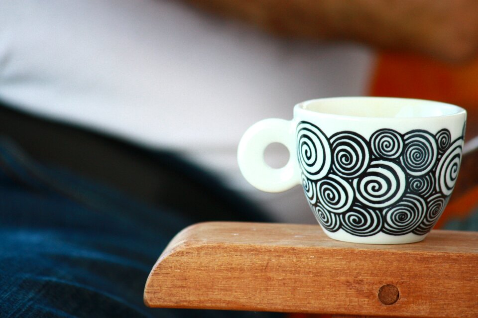 Relaxation cup of coffee drawing