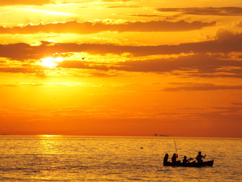 Setting sun landscape nature