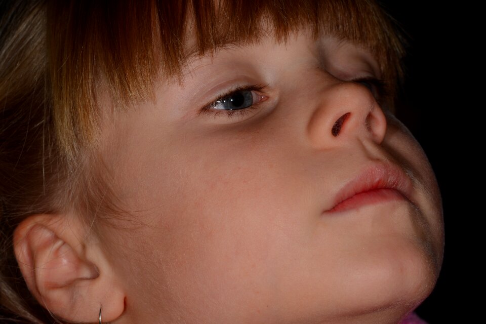 Girl face close up