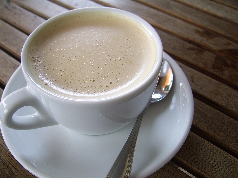 Drink cappuccino coffee spoon photo