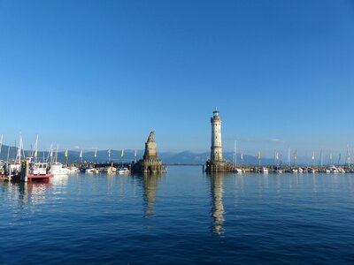 Lake constance harbour entrance lindau photo