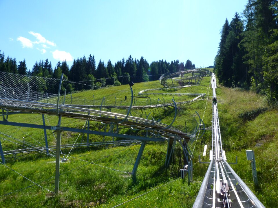 Summer toboggan run fun