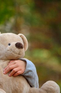 Sweet stuffed animal child photo