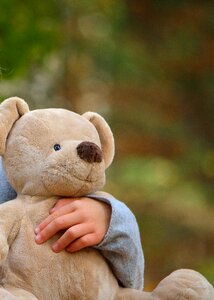 Sweet stuffed animal child photo