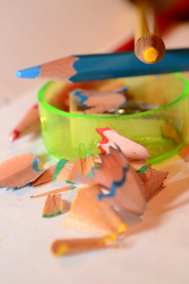 Colored pencil school sharpens