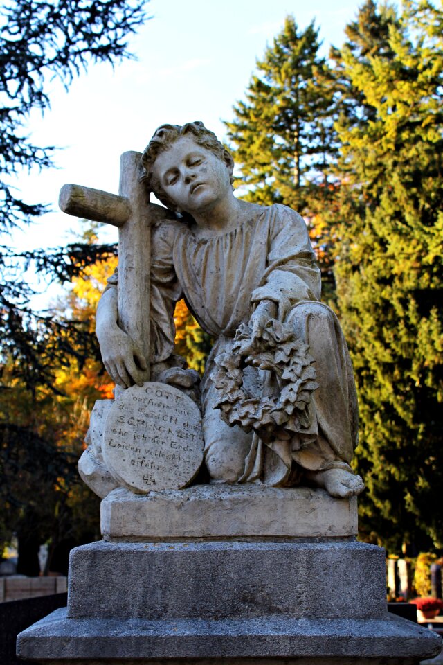 Mourning tombstone stone