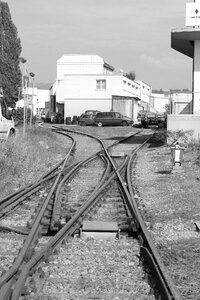 Industrial area train level crossing