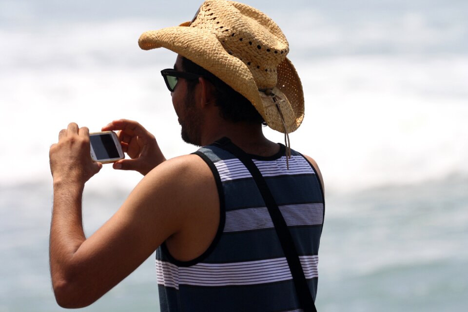 Photographer beach tourist