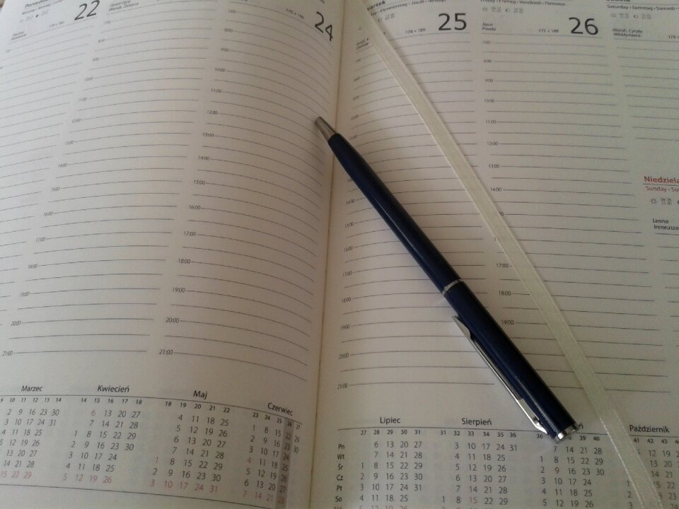 Schedule planning writing