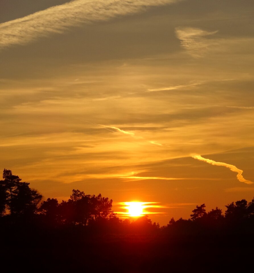 Orange yellow clouds