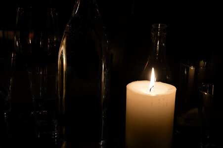 Light burn candle wax photo
