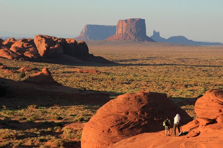Evening tourists photography