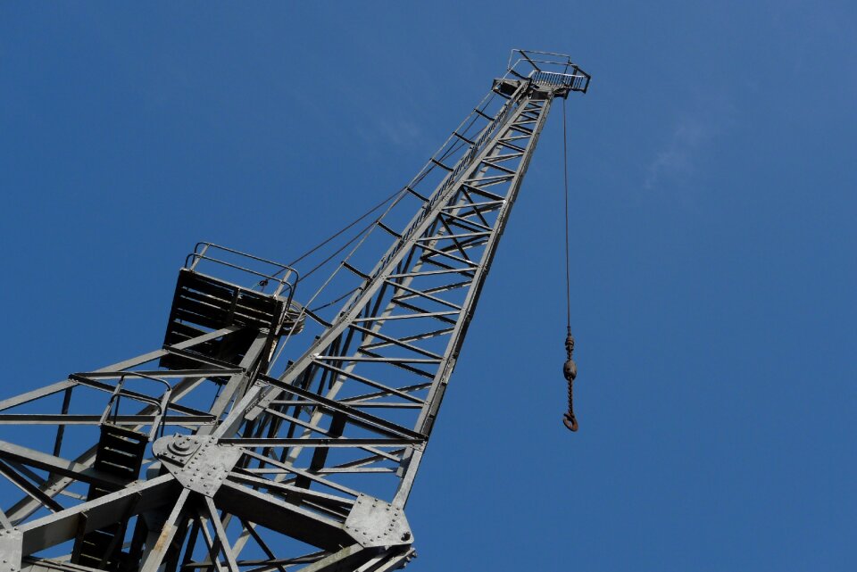 Blue industrial lift