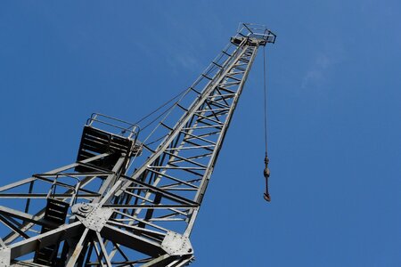 Blue industrial lift